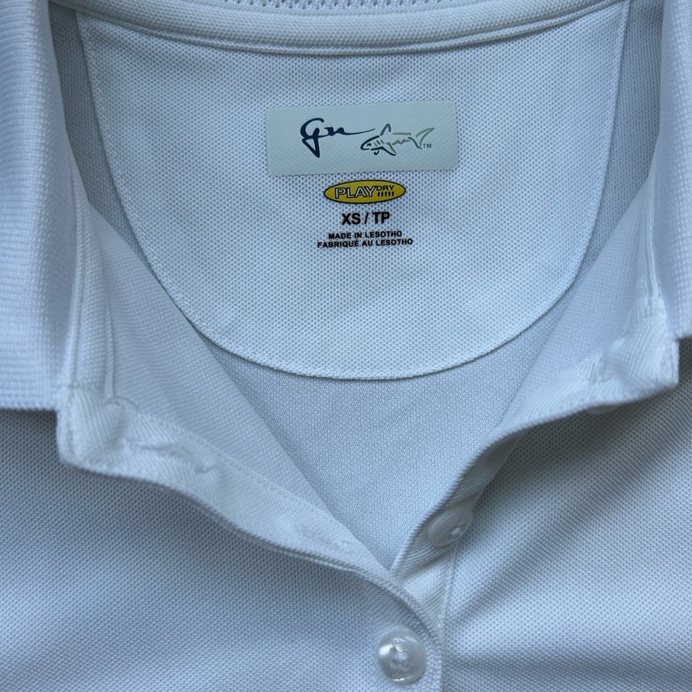 Greg Norman Collection White Sleeveless Fitted Golf Shirt - Picture 2 of 5